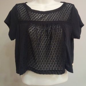 Black Hollister crop top